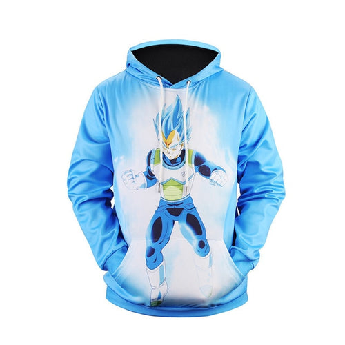 Vegeta SSJ Blue 3D Printed Hoodie