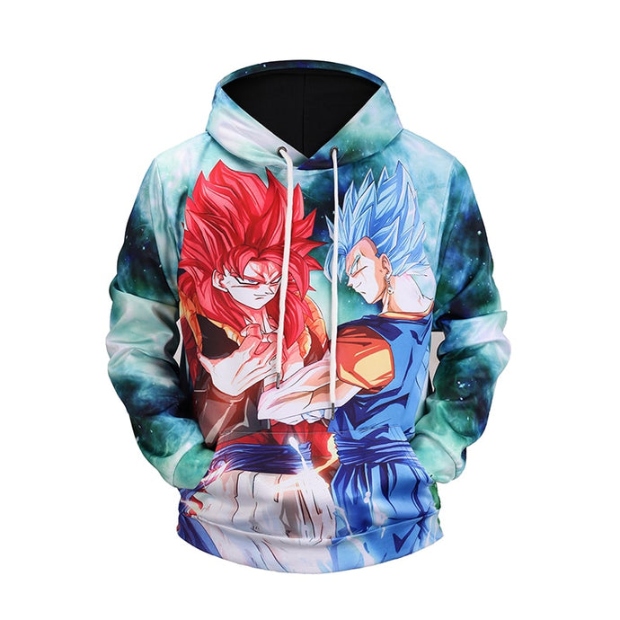 Gogeta SSJ4 & Vegeto Collide 3D Printed Hoodie