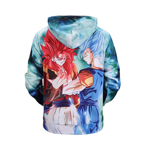 Gogeta SSJ4 & Vegeto Collide 3D Printed Hoodie