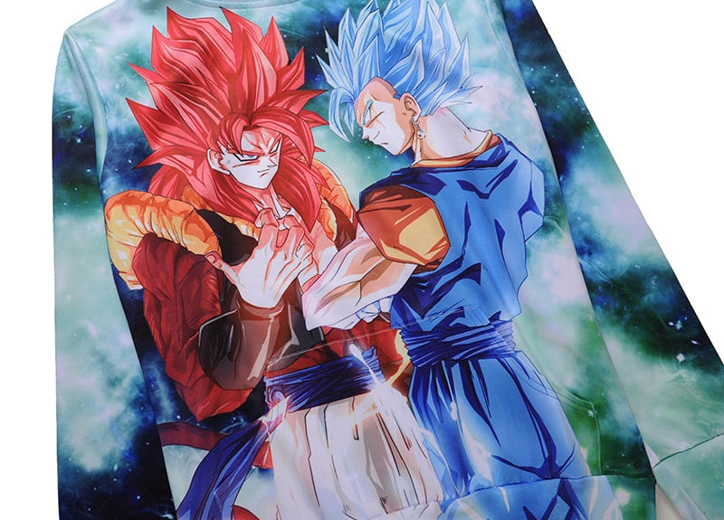 Gogeta SSJ4 & Vegeto Collide 3D Printed Hoodie – Dragon Ball Super Universe