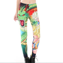 Load image into Gallery viewer, Women Goku SSJ &amp; Shenron Print Leggings