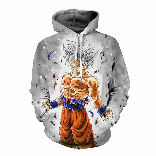 Goku Mastered Ultra Instinct 3D Printed Hoodie