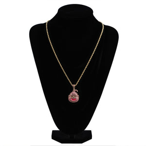 Majin Buu Premium Gold/Silver Cz Necklace with Chain