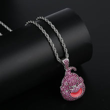 Load image into Gallery viewer, Majin Buu Premium Gold/Silver Cz Necklace with Chain