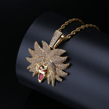 Load image into Gallery viewer, Broly The Legendary Super Saiyan Premium Gold/Silver Cz Necklace with Chain