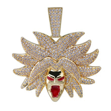 Load image into Gallery viewer, Broly The Legendary Super Saiyan Premium Gold/Silver Cz Necklace with Chain