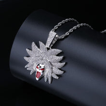 Load image into Gallery viewer, Broly The Legendary Super Saiyan Premium Gold/Silver Cz Necklace with Chain