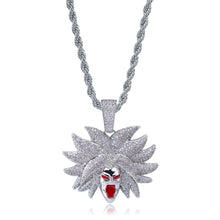 Load image into Gallery viewer, Broly The Legendary Super Saiyan Premium Gold/Silver Cz Necklace with Chain